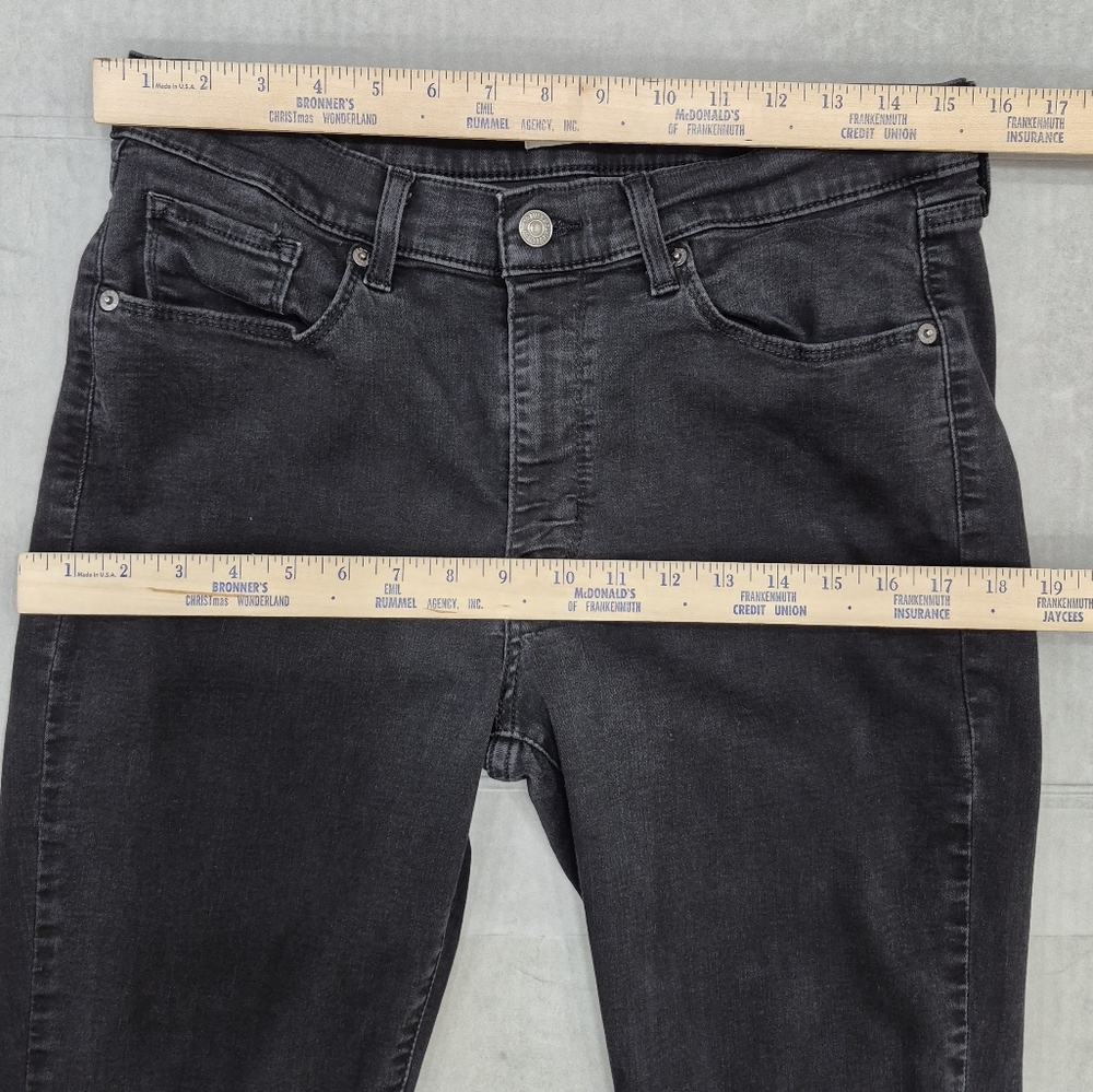 Levi's Classic Straight black jeans women's 14 short mid rise stretch - Picture 4 of 13